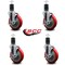Service Caster 5'' Red Poly Swivel 1-5/8'' Expanding Stem Caster Set with Brake, 4PK SCC-EX20S514-PPUB-RED-TLB-158-4 - alternate 4